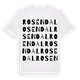 White t-shirt med Rosendal ordlek t-shirt