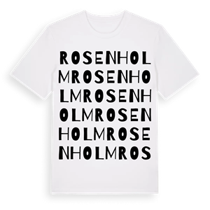 Rosenholm ordlek t-shirt – ekologisk bomull t-shirt från Pinshirt