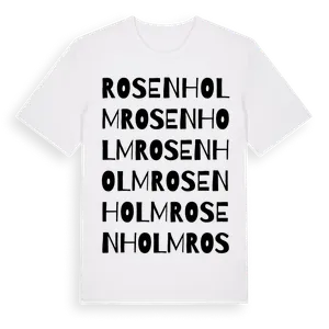 Rosenholm ordlek t-shirt – ekologisk bomull t-shirt från Pinshirt