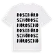 White t-shirt med Rosenö ordlek t-shirt