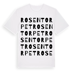 Rosentorpet ordlek t-shirt – ekologisk bomull t-shirt från Pinshirt
