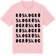 Pink Cotton t-shirt med Röskog ordlek t-shirt
