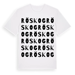 Röskog ordlek t-shirt – ekologisk bomull t-shirt från Pinshirt