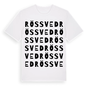 Rössved ordlek t-shirt – ekologisk bomull t-shirt från Pinshirt