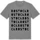 Mid Heather Gray t-shirt med Rostock ordlek t-shirt