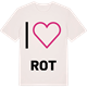 Vintage White t-shirt med Jag älskar Rot t-shirt stort tryck