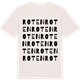 Vintage White t-shirt med Roten ordlek t-shirt