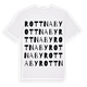 White t-shirt med Rottnaby ordlek t-shirt
