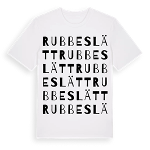 Rubbeslätt ordlek t-shirt – ekologisk bomull t-shirt från Pinshirt