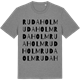 Mid Heather Gray t-shirt med Rudaholm ordlek t-shirt