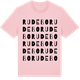 Pink Cotton t-shirt med Rudebo ordlek t-shirt