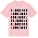 Pink Cotton t-shirt med Rudö ordlek t-shirt