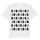 White t-shirt med Rudu ordlek t-shirt