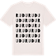 Vintage White t-shirt med Rudu ordlek t-shirt