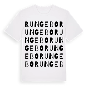 Rungebo ordlek t-shirt – ekologisk bomull t-shirt från Pinshirt