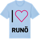 Blue Soul t-shirt med Jag älskar Runö t-shirt stort tryck
