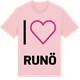 Pink Cotton t-shirt med Jag älskar Runö t-shirt stort tryck