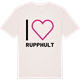 Vintage White t-shirt med Jag älskar Rupphult t-shirt stort tryck