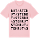 Pink Cotton t-shirt med Rutasten ordlek t-shirt
