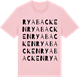 Pink Cotton t-shirt med Ryabacken ordlek t-shirt