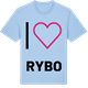 Blue Soul t-shirt med Jag älskar Rybo t-shirt stort tryck