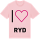 Pink Cotton t-shirt med Jag älskar Ryd t-shirt stort tryck
