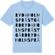 Blue Soul t-shirt med Rydaholms prästgård ordlek t-shirt