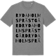 Mid Heather Gray t-shirt med Rydaholms prästgård ordlek t-shirt