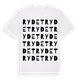 White t-shirt med Rydet ordlek t-shirt