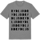 Mid Heather Gray t-shirt med Rydlund ordlek t-shirt