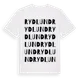 White t-shirt med Rydlund ordlek t-shirt