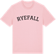 Pink Cotton t-shirt med Ryefall böjd t-shirt
