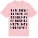 Pink Cotton t-shirt med Ryningsholm ordlek t-shirt