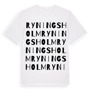 Ryningsholm ordlek t-shirt – ekologisk bomull t-shirt från Pinshirt