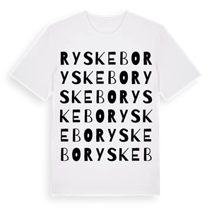 Ryskebo ordlek t-shirt – ekologisk bomull t-shirt från Pinshirt