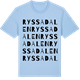 Blue Soul t-shirt med Ryssadalen ordlek t-shirt