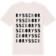 Vintage White t-shirt med Ryssebo ordlek t-shirt