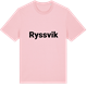 Pink Cotton t-shirt med Ryssvik fetstil t-shirt