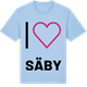 Blue Soul t-shirt med Jag älskar Säby t-shirt stort tryck