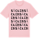 Pink Cotton t-shirt med Säcken ordlek t-shirt