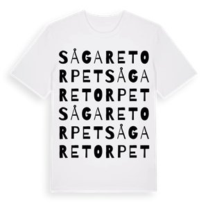Sågaretorpet ordlek t-shirt – ekologisk bomull t-shirt från Pinshirt