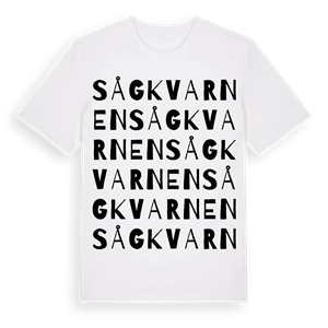 Sågkvarnen ordlek t-shirt – ekologisk bomull t-shirt från Pinshirt