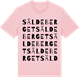 Pink Cotton t-shirt med Säldeberget ordlek t-shirt