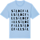 Blue Soul t-shirt med Säldefall ordlek t-shirt