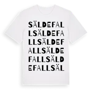 Säldefall ordlek t-shirt – ekologisk bomull t-shirt från Pinshirt