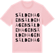 Pink Cotton t-shirt med Säldehagen ordlek t-shirt