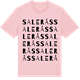 Pink Cotton t-shirt med Salerås ordlek t-shirt