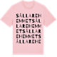 Pink Cotton t-shirt med Sållarehemmet ordlek t-shirt