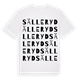 White t-shirt med Sälleryd ordlek t-shirt