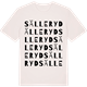 Vintage White t-shirt med Sälleryd ordlek t-shirt